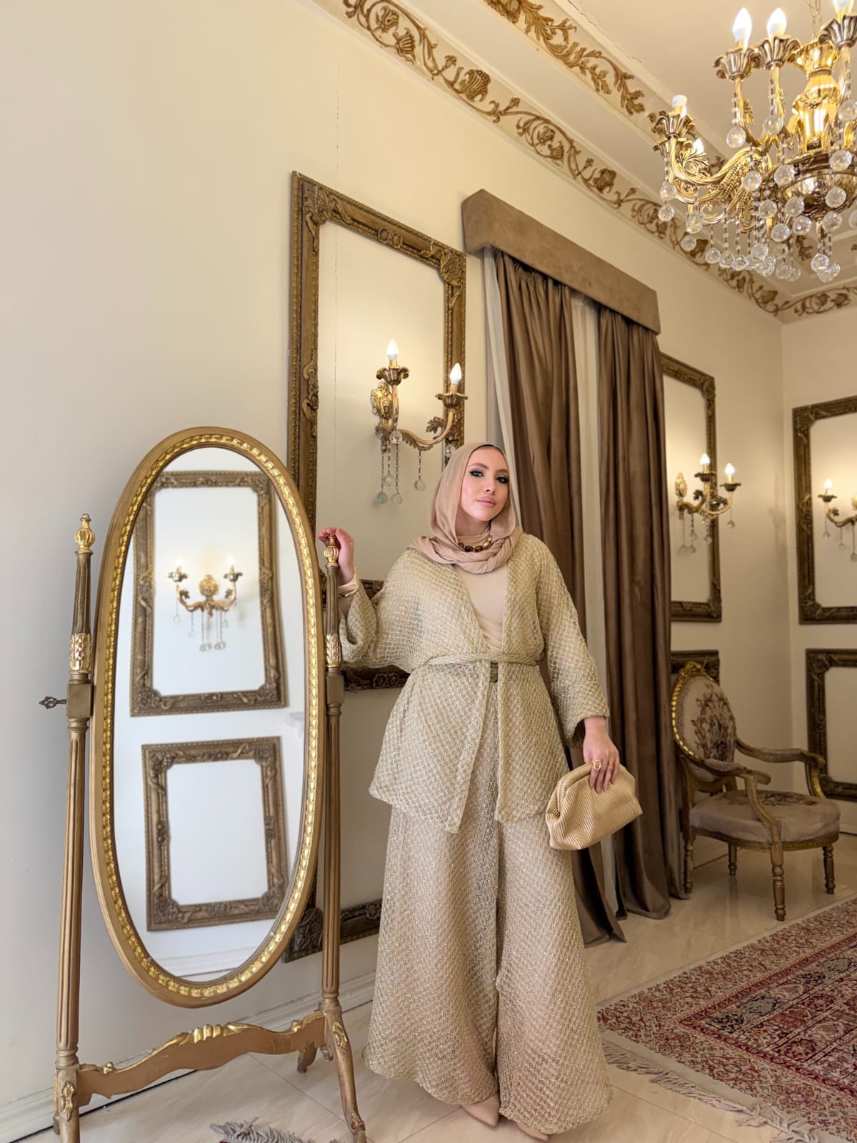 طقم قماش سيرما ذهبي