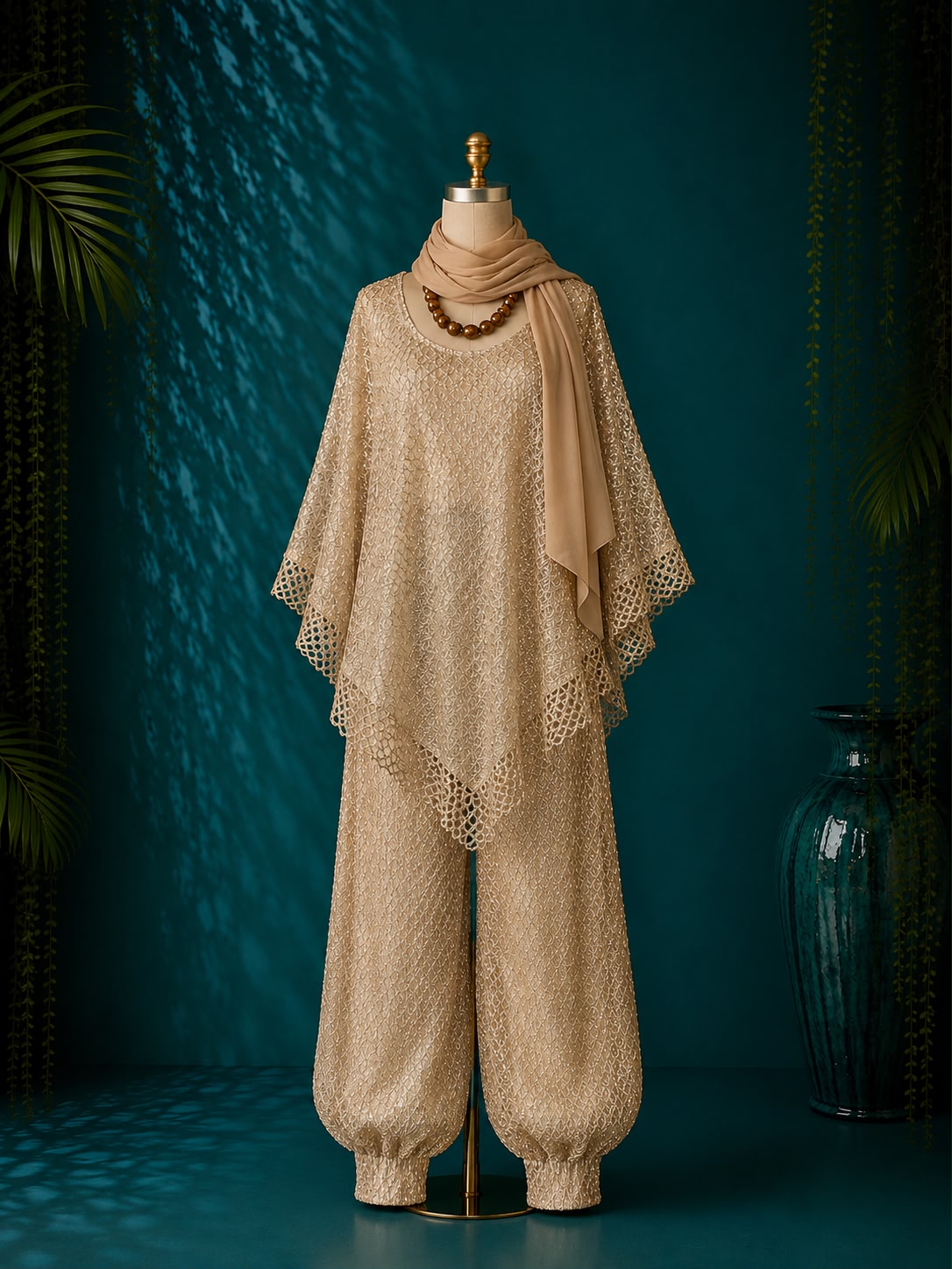 Sirma fabric with handmade Sirma thread detailing, free size.