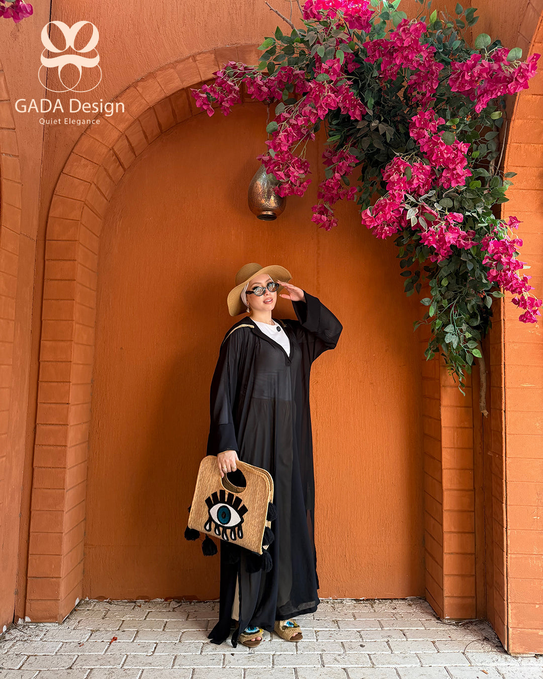 Moroccan Chiffon Dress – Black