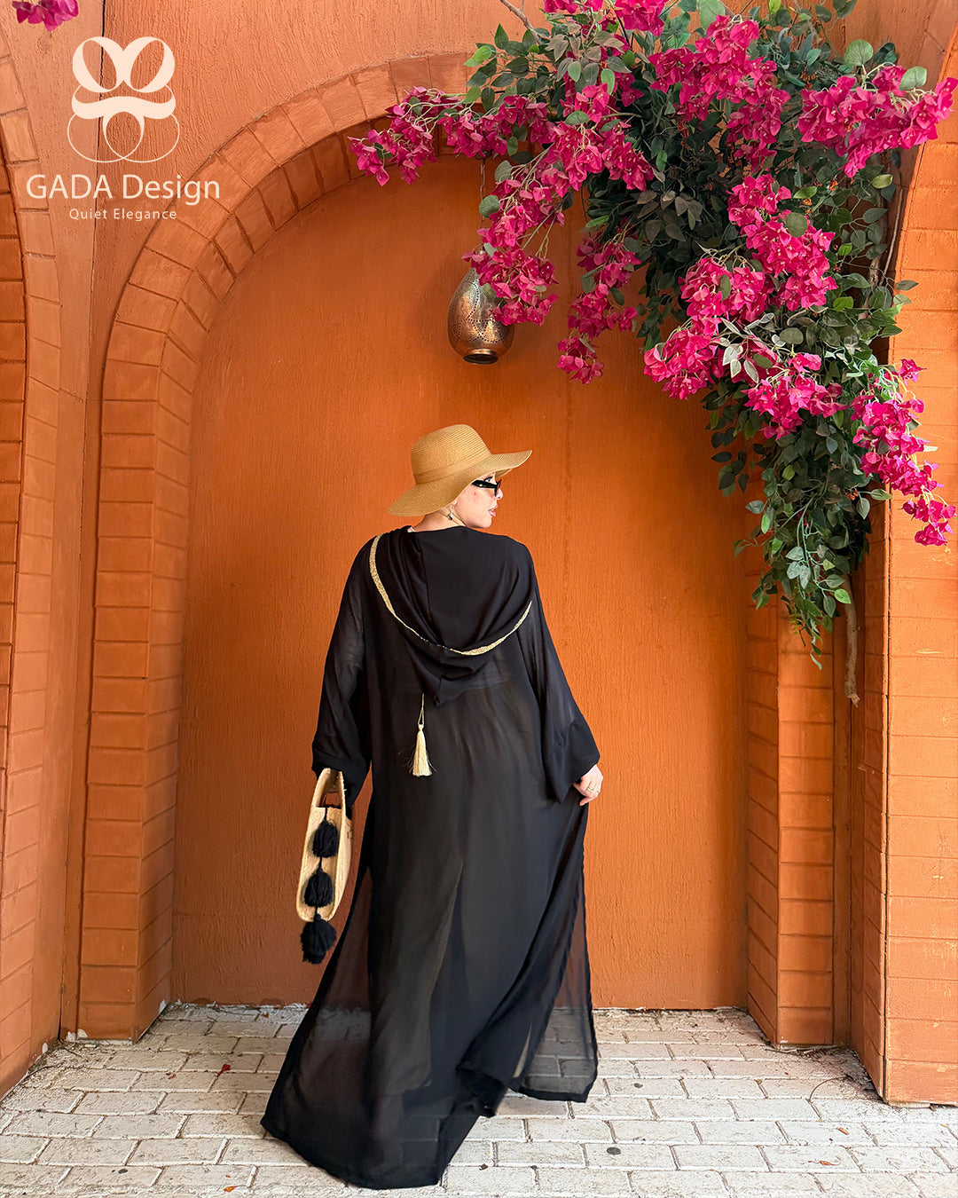 Moroccan Chiffon Dress – Black