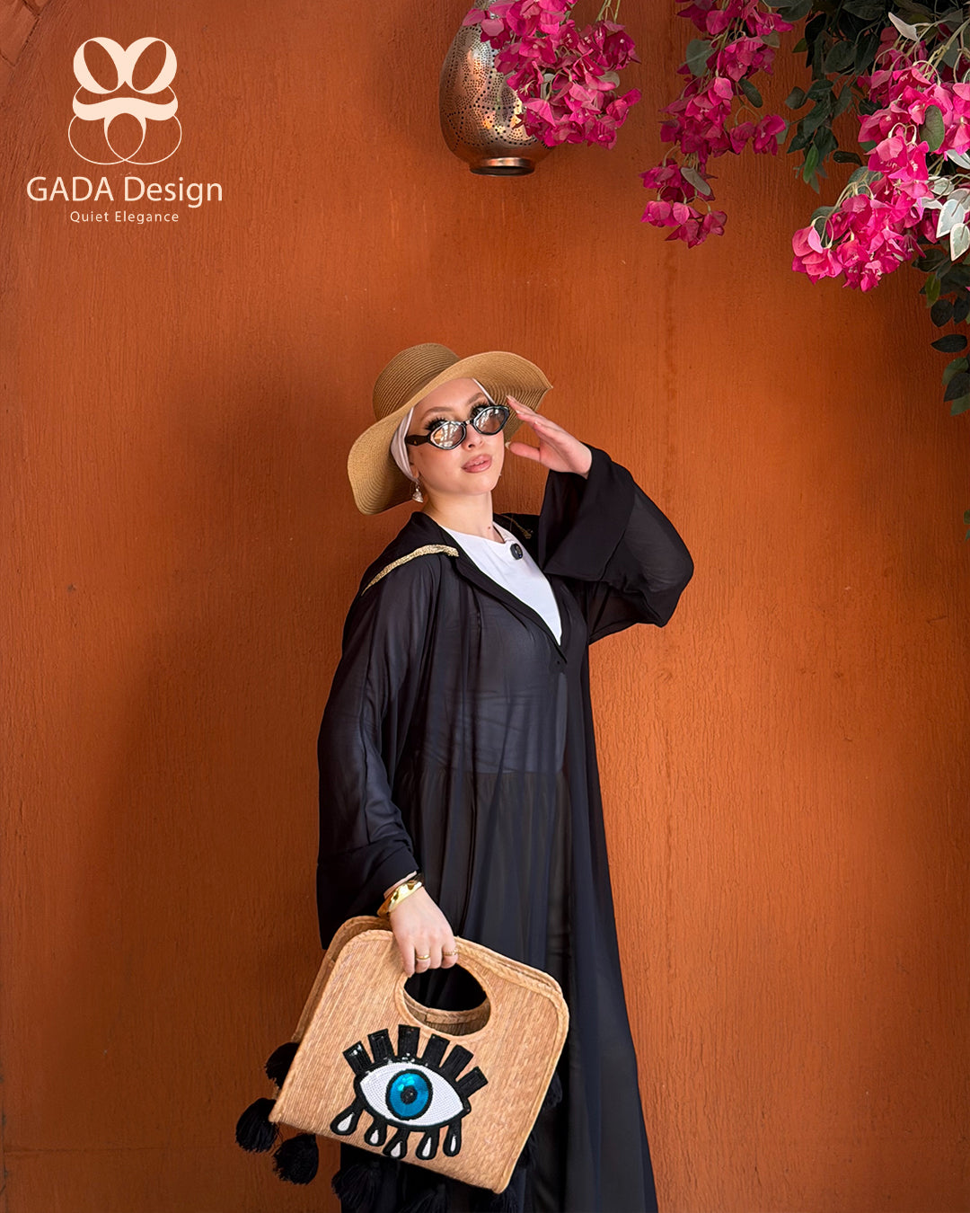 Moroccan Chiffon Dress – Black