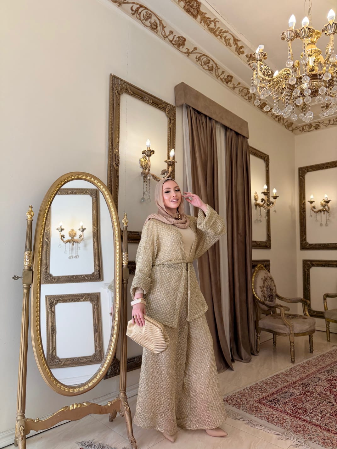 طقم قماش سيرما ذهبي